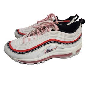 Nike Air Max 97 Script Swoosh Pack (GS) Kids Sneakers Size 6.5Y White CQ4817-100